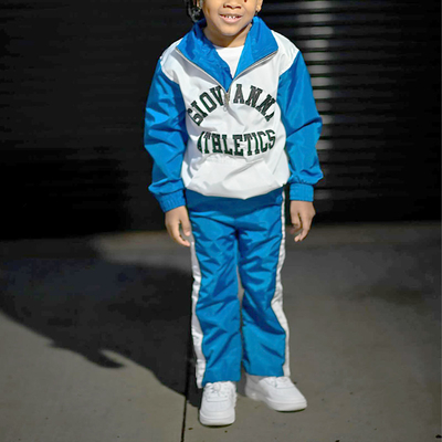 Children Cropped Hoodies And Sweatpants Set Designer Boys Tracksuits Custom Size