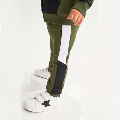 Cotton Boys Zipper Hoodie Sweatsuit Set  Two Piece Kids Clothes Set Customized Printing