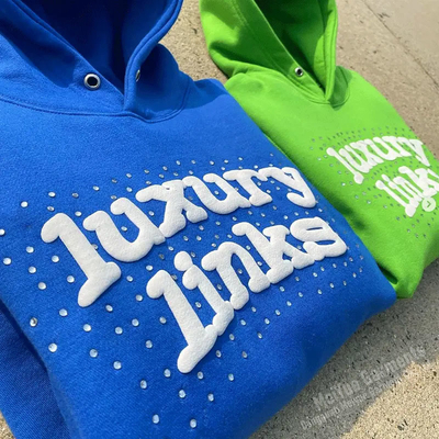 Custom Logo Mens No String Hoodie Sequin Rhinestone Zip Hoodie 3d Puff Print