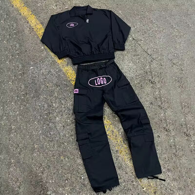 شراء بدلة مخصصة للرياح Windbreaker Switshirt من نايلون سترة هوديي ومسار عرقلة وضع سروال شحن ركض على المسارات للجنسين التصنيع عبر الإنترنت