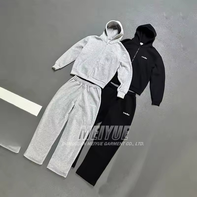 comprare Tuta personalizzate 100% con cappuccio con cappuccio con cappuccio di alta qualità con cappuccio bianco di alta qualità e pantaloni larghi set da uomo per uomini fabbricazione online