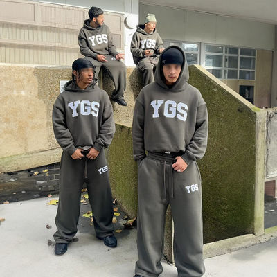 Buy Custom 3D Embroidery Streetwear Tracksuit with Oversized Hoodie and Sweatpants Set in XXS-5XL Custom Size online manufacture