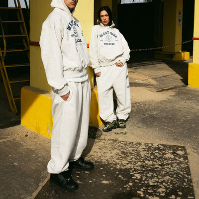 comprare Tuta sportiva streetwear personalizzata in cotone taglie forti con tessuto pesante da 500 grammi per uomo, tuta invernale con cappuccio fabbricazione online