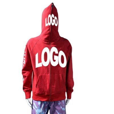 satın al 430 gram Kumaş Ağırlıklı ve Kırışıklık Önleyici Özel LOGO'lu Tam Fermuarlı Kapüşonlu Streetwear Çevrimiçi üretim