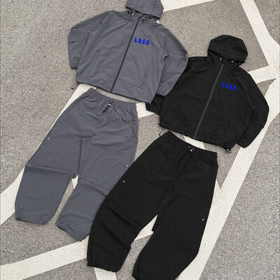 comprare Giacca di poliestere impermeabile leggera e pantaloni di nylon 2 pezzi fabbricazione online