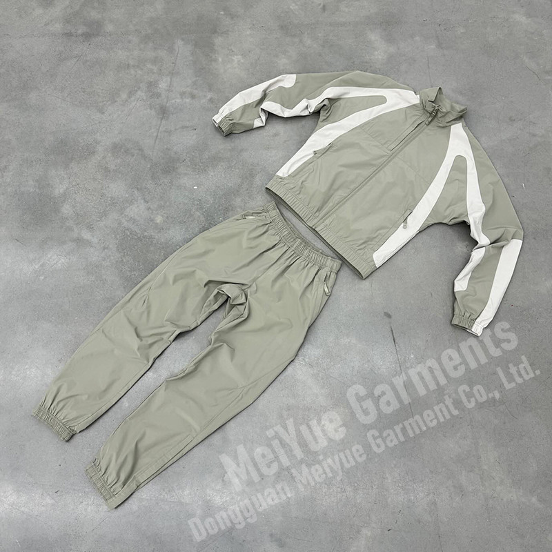 Heat Transfer Printing Windbreaker Tracksuit Unisex Jogging Suits Custom Lables