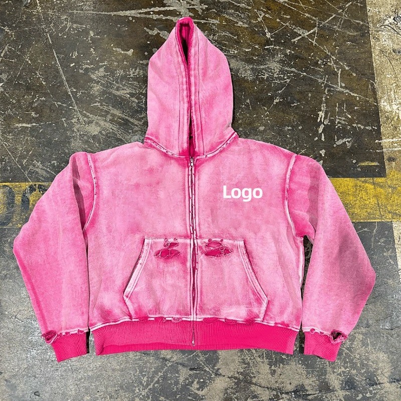 OEM Service Luxury Streetwear Graphic Hoodies Plain Acid Wash Hoodie Anti Pilling