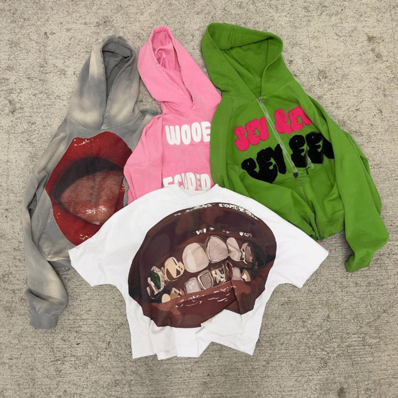 Customized Grams Streetwear Oversized Hoodie Heavyweight Acid Wash Tie Dye Hoodie