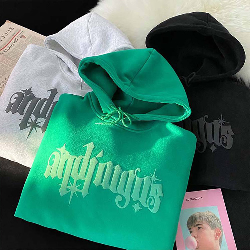 Fashionable 3d Puff Print Hoodie 100% Cotton Streetwear Pullover Hoodies