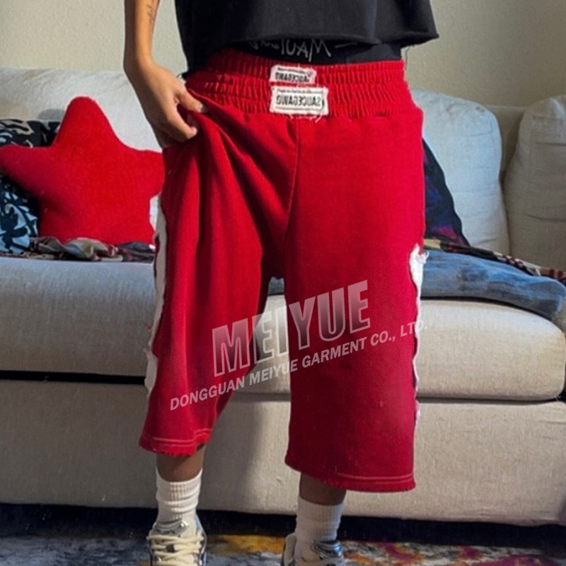 Double Waisted Embroidery Mens Streetwear Sweatpants