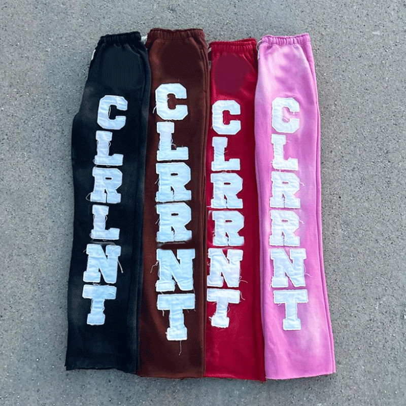 Customization Flared Jogging Pants Urban Wear Joggers Mens Streetwear Track Pants Windproof