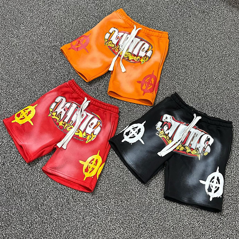 Custom Shorts Jogging Acid Wash Vintage Streetwear Screen Printing French Terry Shorts Sport Basketball Shorts for Men Cotton