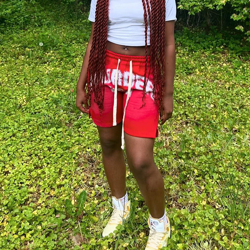 Custom Unisex Shorts Sport Acid Wash Vintage Plus Size 100% Cotton French Terry Shorts Screen Print Basketball Shorts for Women