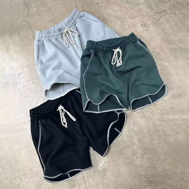 Custom Jogger Logo Gym Shorts High Quality Cotton Running Sports Pull Rope Sports Casual Hip Men's Shorts