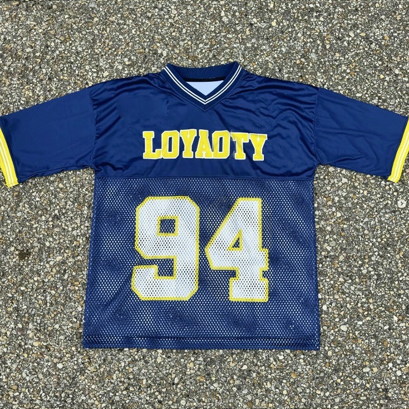 Custom Jersey Logo Summer Cropped Boxy T Shirt Quick Dry Oversized Waterproof Soccer Football  Mesh Jersey T-shirt for Men