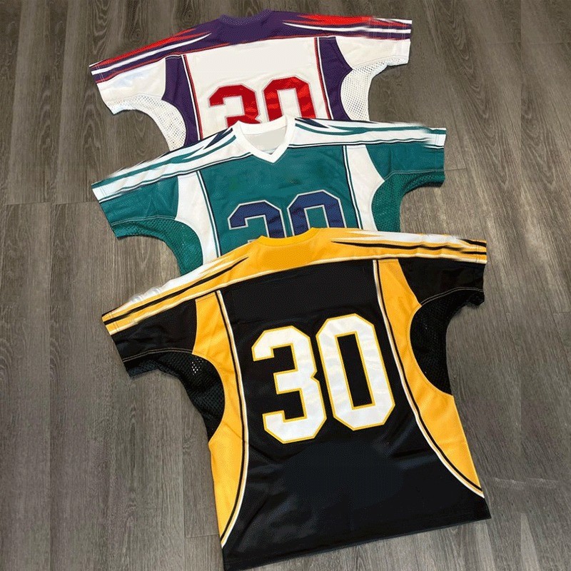 Custom Jersey T Shirt Logo Summer High Quality Football Oversized Quick Dry Printing O-Neck Cropped Mesh Baseball Jersey T-shirt