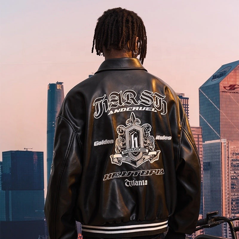 Customizable Unisex  Varsity Jacket Mens Streetwear Stretch OEM Service