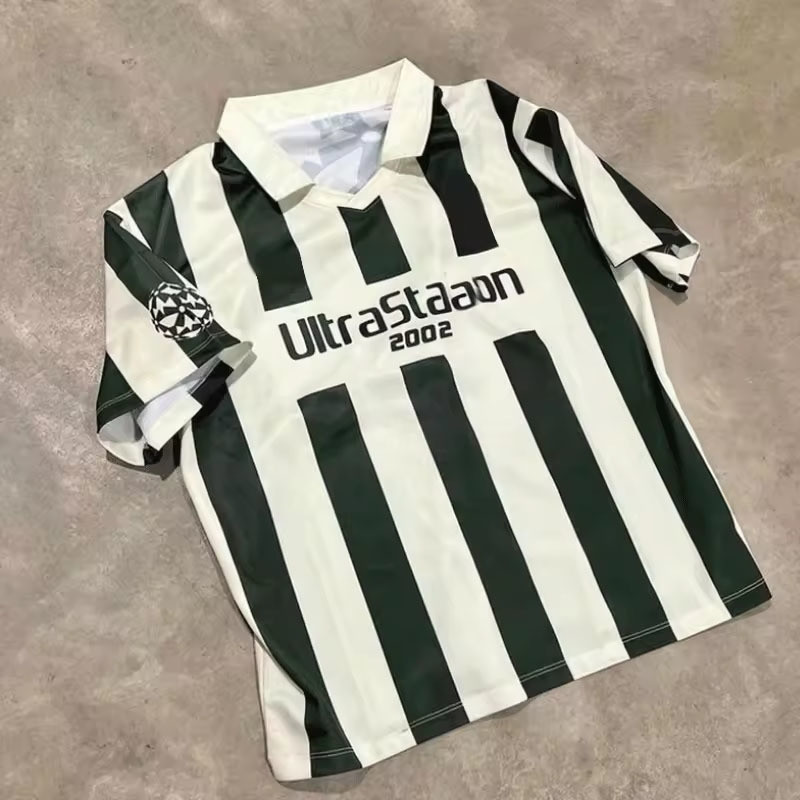 Stripe Retro Training Football Sports Wear Soccer Wear Retro Soccer Jersey Men's T-Shirts Manufacturers for Customs Clothes
