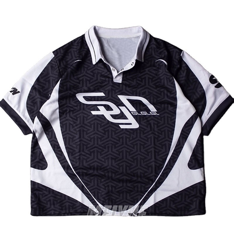 Custom Jersey Embroidered Patches Logo Knit Plus Size Short Sleeve Sport Wear Breathable Streetwear Mesh Men's Polo's T Shirts