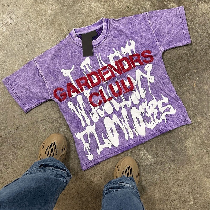 Custom Logo Tees Silk Screen Printing Puff Print Oversized Heavyweight Graphic Acid Wash Vintage Sun Faded DTG T-Shirt Mens