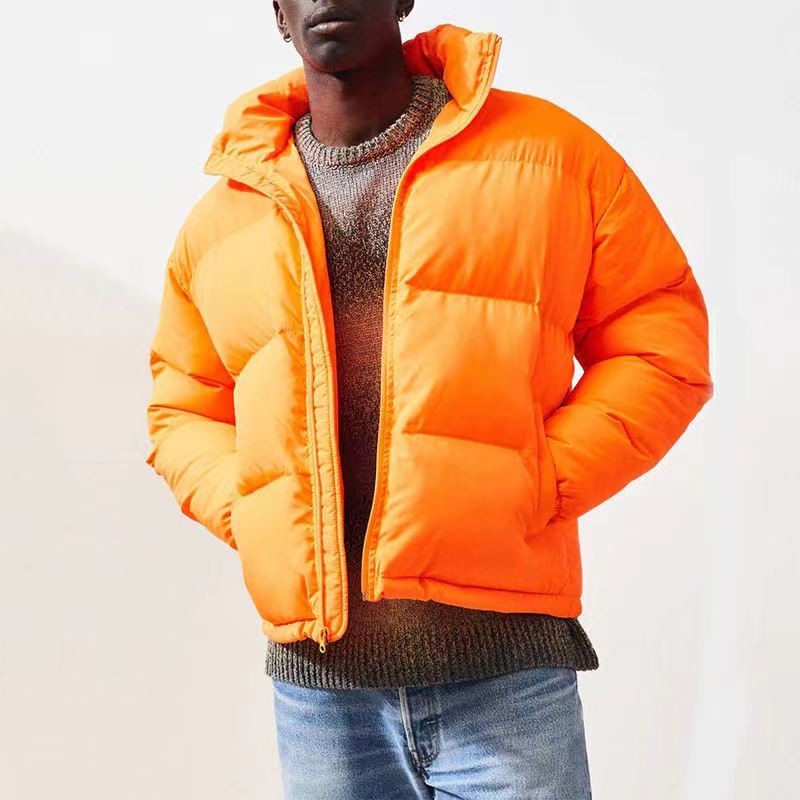 Custom Logo Coat Men Thin Down Plus Size Jackets Quilted Puffer Bomber Polyester Winter Casual Jacket Coat for Men