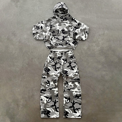 Goede prijs. Gepersonaliseerde sportschoenen Hoodie Set Full Allover Print Baggy Track Sets Sweat Suits Jogging Sweatpants en Hoodie Sets OEM fabrikanten online