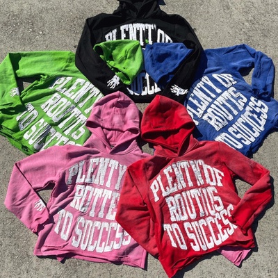 Un bon prix. Terry Slim Fit Français surdimensionné Hoodie en détresse Coupe de bord Designer Crop Hoodie en ligne