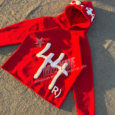 Goede prijs. Custom Manufacturer Puff Printing Gecouped Hoodie Logo Mens Unisex Streetwear 500 Gsm Cotton Franse Terry Hoodies online