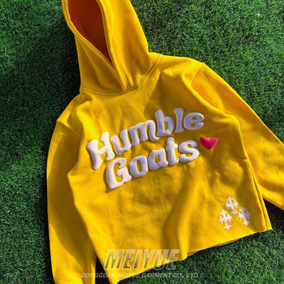 Streetwear Custom French Terry Hoodie Puff Print Hoodie 500gsm Unisex