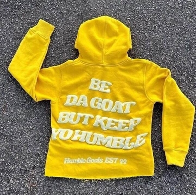 Goede prijs. 100% katoen mode stijl Puff Letter Hoodies Anti Wrinkle 370 gram 430 gram online