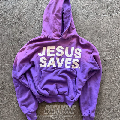 Anti Wrinkle Screenprinted Hoodies Drop Shoulder Hoodie Mens 500Gsm