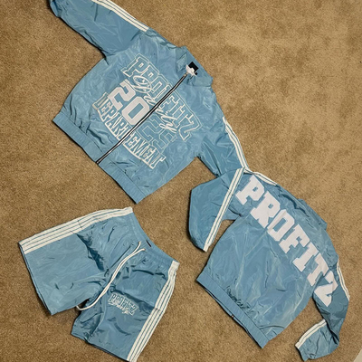 Custom Men Sets Two Piece Custom Dtg Print Zip up Nylon Two Piece Joggers Short Set Windbreaker Shorts and Jacket Tracksuit