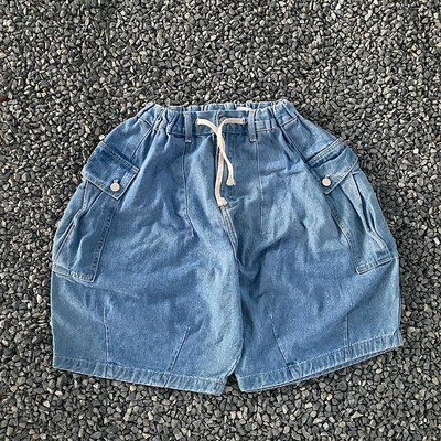 Custom Manufacture Mens Denim Shorts Designer Denim Cargo Shorts Baggy Distressed Oversized Short Jean Summer Shorts for Men