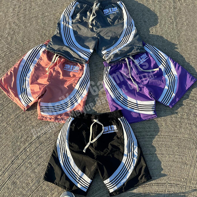 İyi bir fiyat. Özel Logo Yüksek Kaliteli Koşucular Hafif Polyester Kargo Spandex Spor Sporları Rüzgar Kırık Şortları 100% Naylon Çizgili Şortlar çevrimiçi