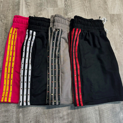 Custom Logo Acid Wash Raw Edgs Vintage Plain French Terry Men's Shorts Cotton Fleece Shorts Jogger Sports Quick Dry Shorts