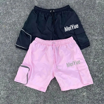 Custom Print Logo Cargo Shorts Summer Fashion Streetwear Nylon Shorts Loose Casual Shorts With Zipper for Men