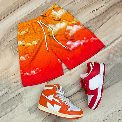 Harga yang bagus Mei Yue Jogger OEM Custom Gym Running Fitness Baju Keluar Putih Sweat Shorts Letter Print Double Layer Inseam Summer Mesh Shorts untuk Pria on line