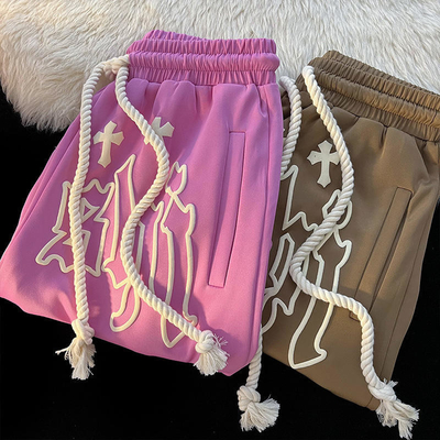 Goede prijs. Custom Vintage Jogger Cotton French Terry All Over 5 Inch Inseam Basketball Sweat 3d Screen Foam Puff Print Mesh Shorts voor mannen online