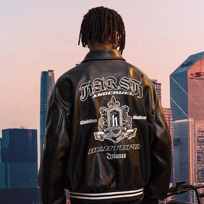 Customizable Unisex  Varsity Jacket Mens Streetwear Stretch OEM Service