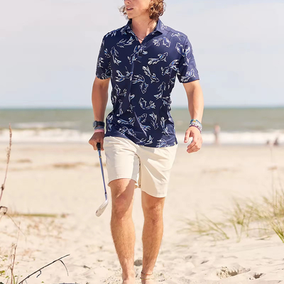 Goede prijs. Grappig puur katoenen overhemd UV-bescherming Athletic Quality Mens gebreide houderheid Professionele overhemd Golf polo shirt online