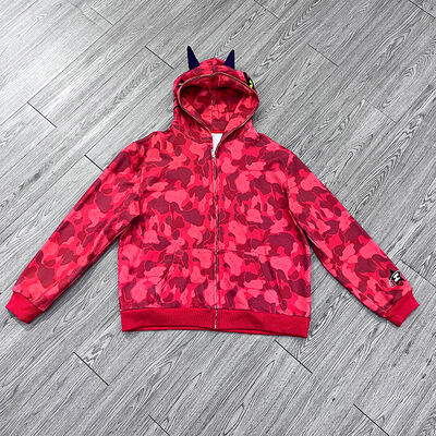 Dobra cena. Niestandardowa bluza z kapturem typu streetwear z nadrukiem DTG na całej powierzchni, z zamkiem błyskawicznym, w rozmiarze oversize, z haftem, z pełnym zamkiem na twarz, ciężka bluza z kapturem Produkcja w Internecie