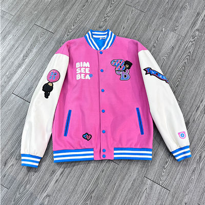 Custom Manufacturer Wool Leather Jacket Men High Quality Vintage Winter and Fall Men's Baseball Letterman Varsity Jackets