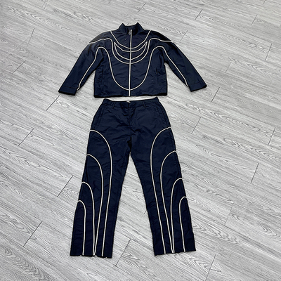 Custom 3m Reflective Nylon Windbreaker Jacket Embroidery Patch Stripe Lightweight Streetwear Windbreaker Jacket Tracksuit Men