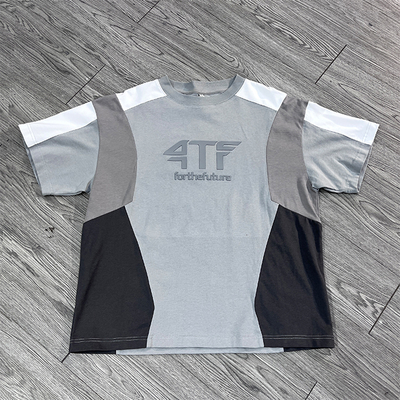 Custom Color Blocking Embossing logo Football Jersey Cotton Boxy t Shirt Soccer Jersey Basketball Jersey