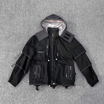 Veste de chasse personnalisée pour homme, veste de montagne d'extérieur, trekking, à capuche, coupe-vent, polyester, nylon, veste double couche
