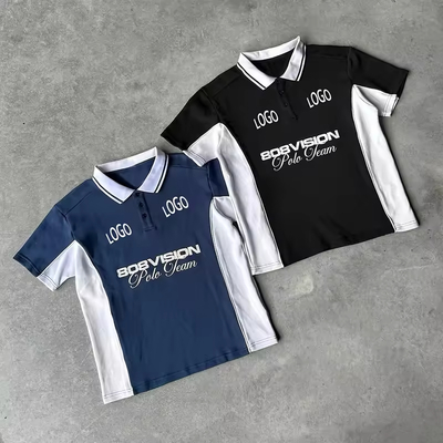 İyi bir fiyat. Özel Retro Futbol Forması Nakış Logo Tasarımı Kırpılmış Bol Kesim Raglan Kollu Futbol Formaları Serigrafi Baskı Polo Tişörtler çevrimiçi