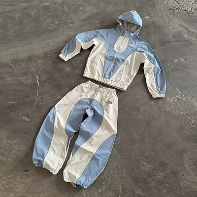 Καλή τιμή. Αδιάβροχο Νάιλον Tracksuit Με Εξατομικευμένο Κεντημένο Λογότυπο, Νάιλον Μπουφάν με Φερμουάρ, Παντελόνι Track, Αδιάβροχο Track Suit, Φόρμα, Κατασκευή σε απευθείας σύνδεση