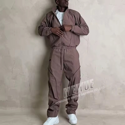 Custom Lightweight Jogger Set 3m Reflective Windbreaker Sweatsuit Nylon Tracksuit Nylon Windbreaker Jacket Sweatpants Set