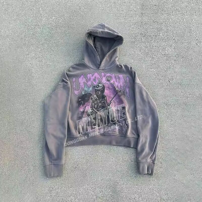İyi bir fiyat. Özel Güneş Solmuş Hoodie Yok Dize sıkıntılı DTG Baskılı Asit Yıkama Damla Omuz Hoodie Üreticileri Özel Logo çevrimiçi