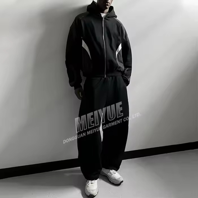Giá tốt. Tùy chỉnh Zip Up Heavy Weight Flece Hoodie Hoodie Turggy Sweatpants Hoodie và Sweatpants TrackSuit Set Chất lượng cao trực tuyến